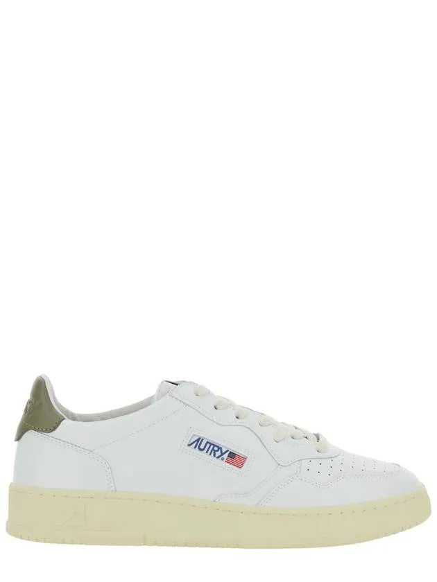 'Medalist Low' Green Sneakers With Contrasting Heel Tab In Leather Man