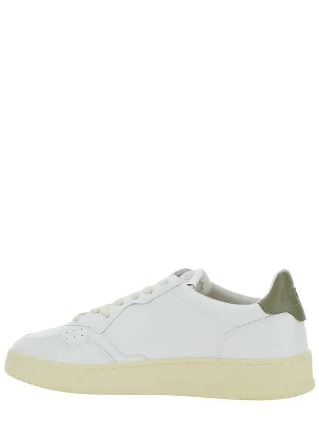 'Medalist Low' Green Sneakers With Contrasting Heel Tab In Leather Man