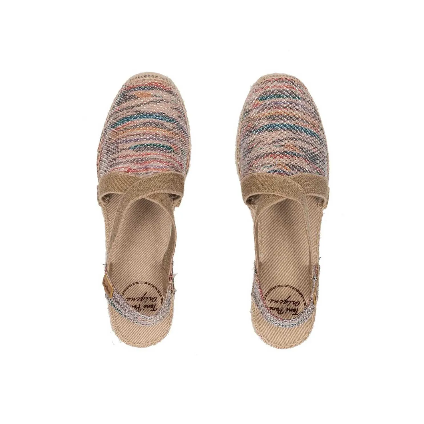 Metallic Cotton Blend Wedge Espadrille for Women - Triton