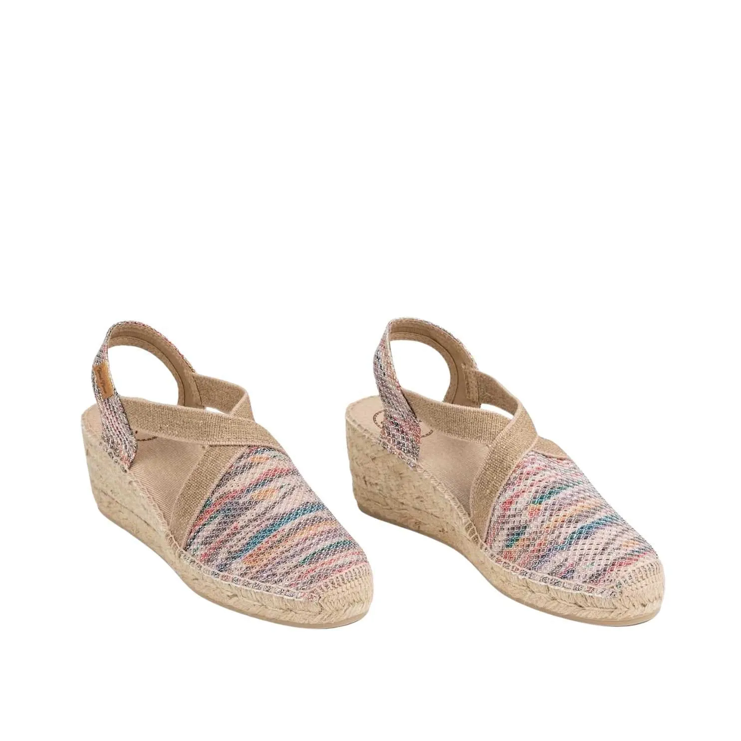 Metallic Cotton Blend Wedge Espadrille for Women - Triton