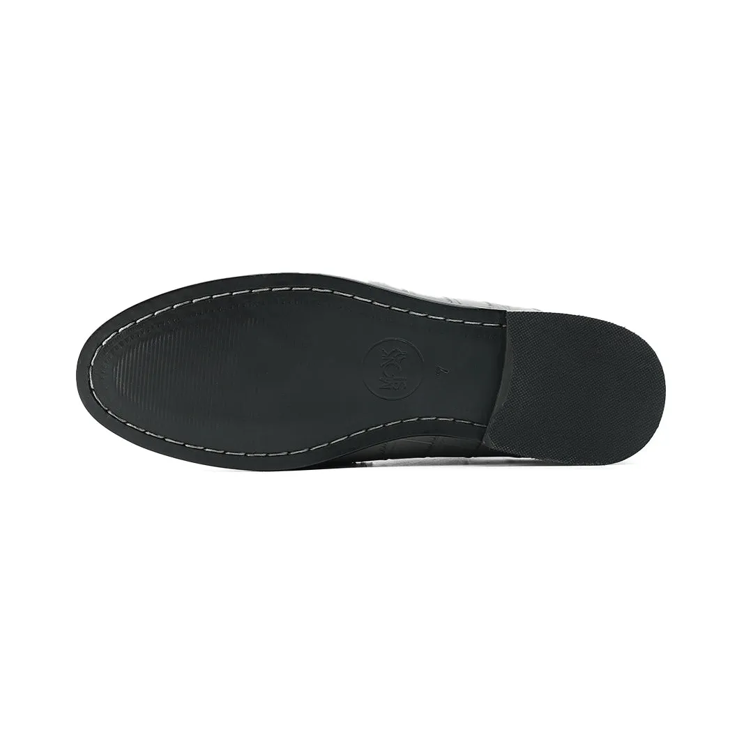 Monkstory Eclecta Croco Side Hook Slip Ons - Grey