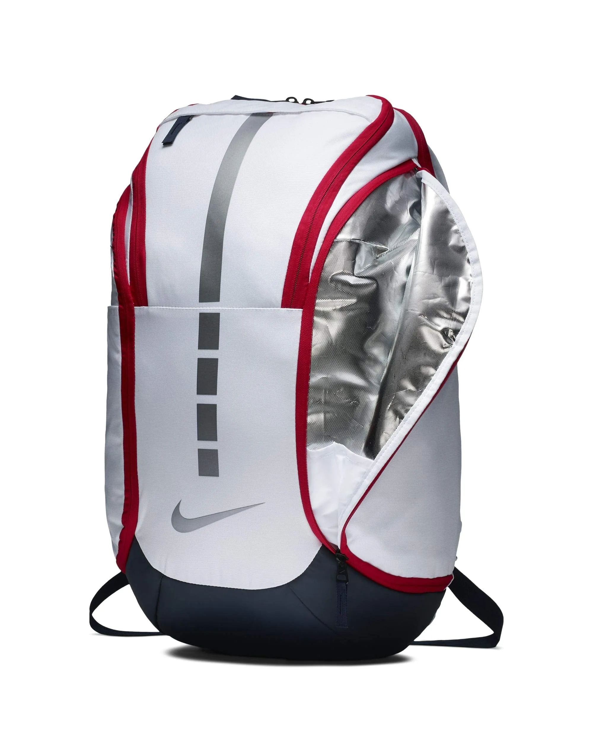 Nike Hoops Elite Hoops Pro Basketball Backpack White/Obsidian/Red