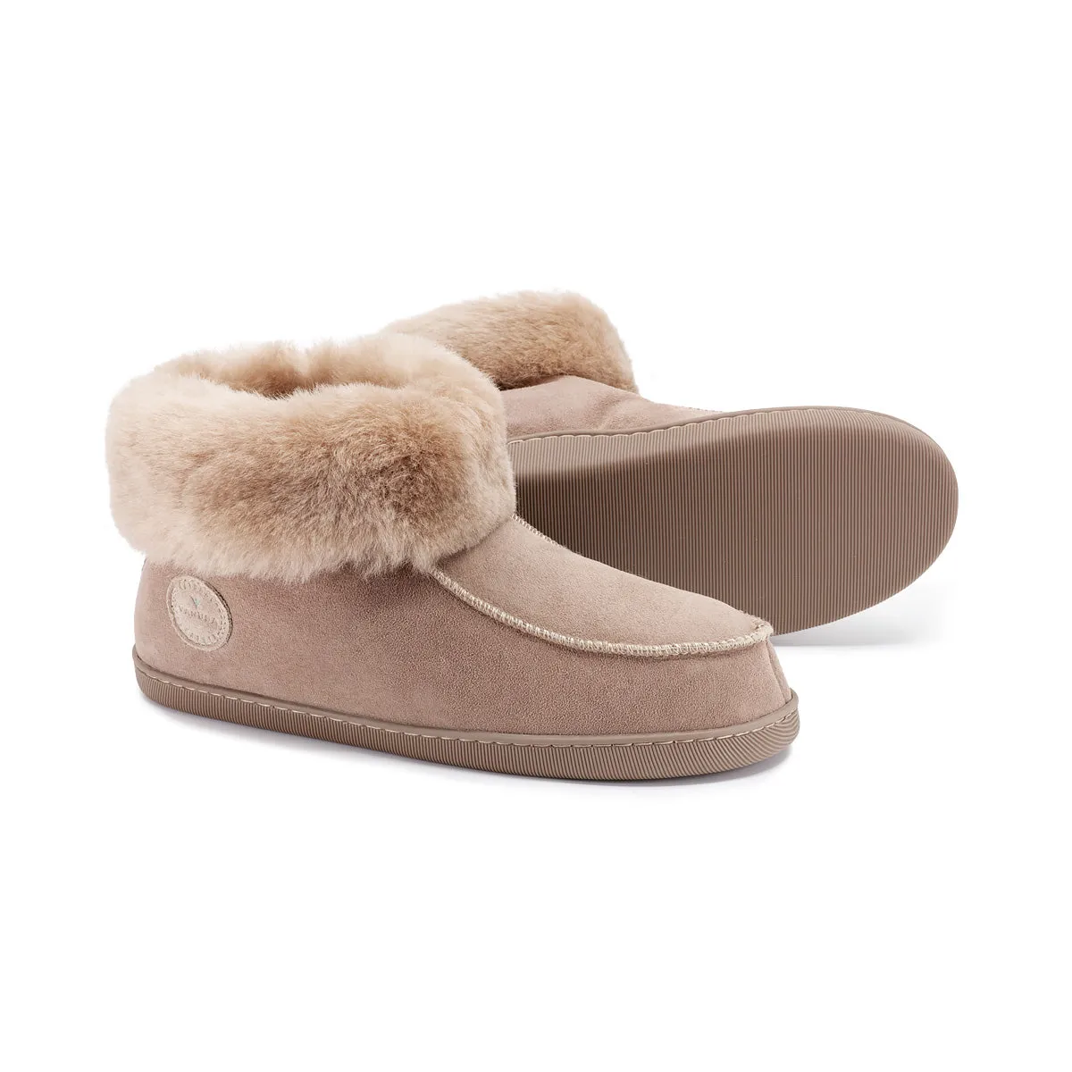PEPPIN BEIGE men's sheepskin slippers