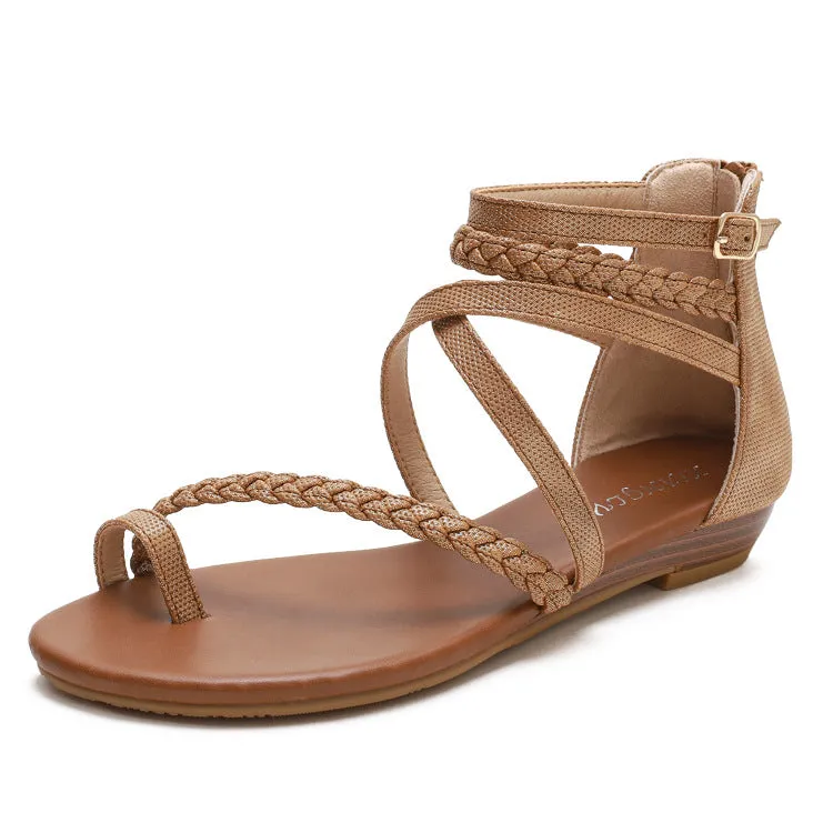 SIKETU | Strappy Flip Flops Closed Heel Gladiator Sandals