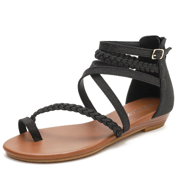 SIKETU | Strappy Flip Flops Closed Heel Gladiator Sandals