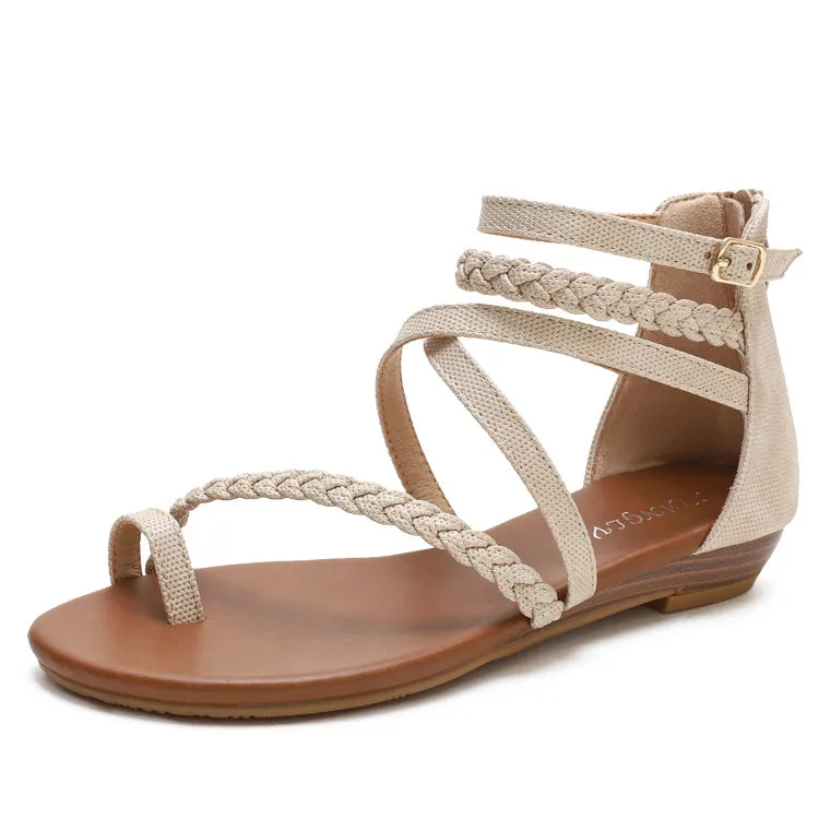 SIKETU | Strappy Flip Flops Closed Heel Gladiator Sandals