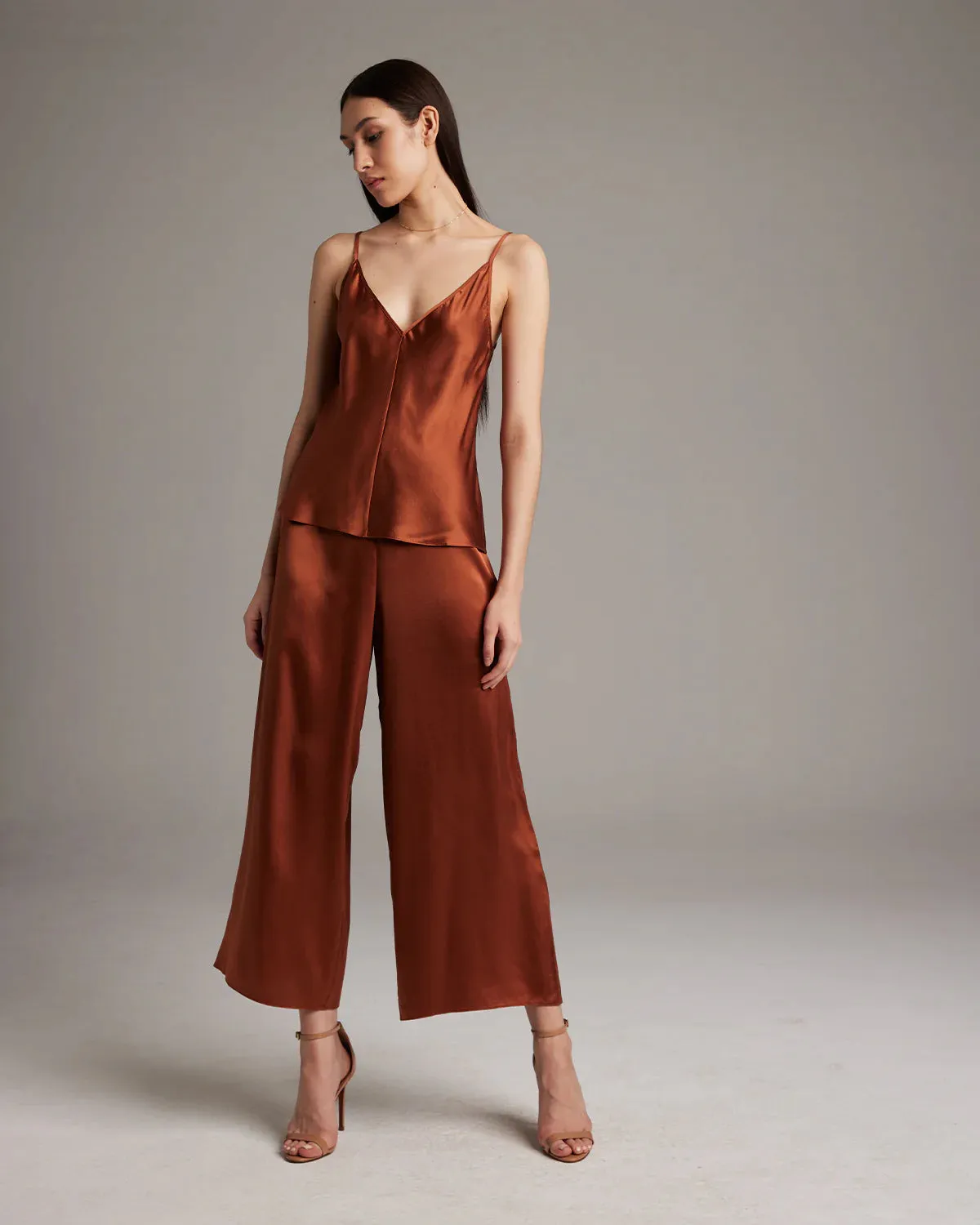 Silk Culotte | Rust