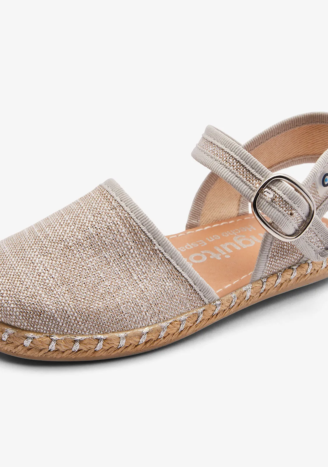Silver Wire Buckle Espadrilles