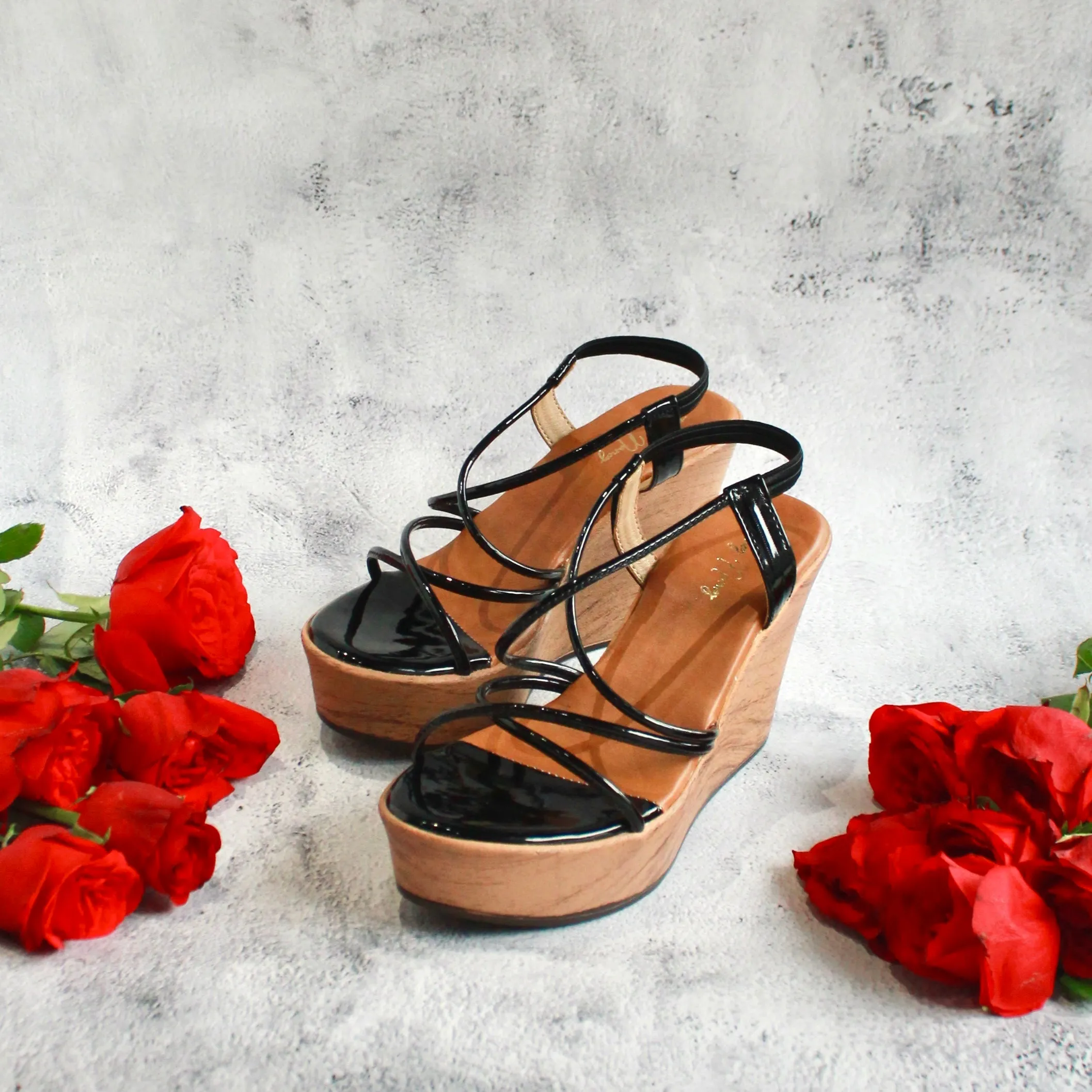 Strappy Wedges - Black