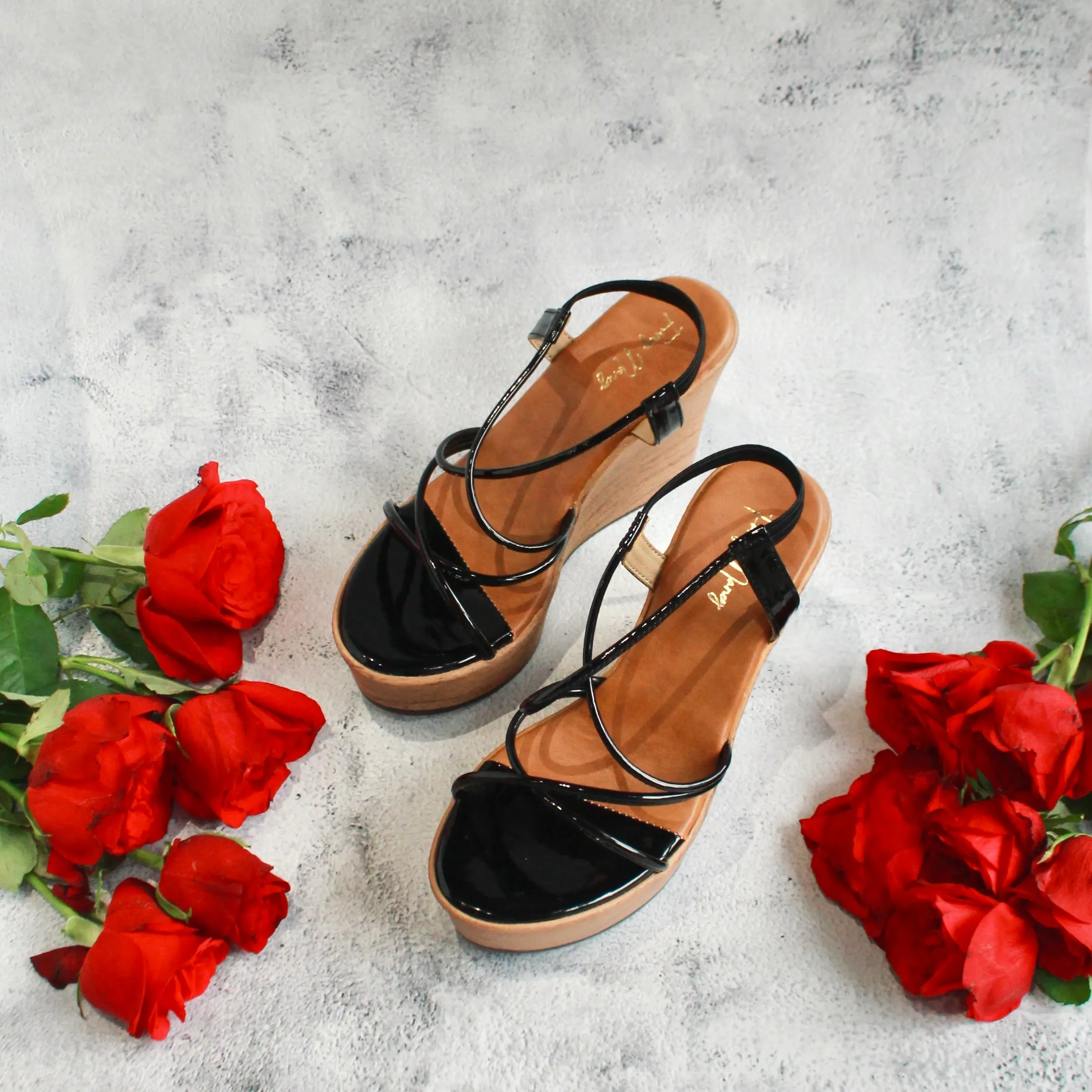 Strappy Wedges - Black