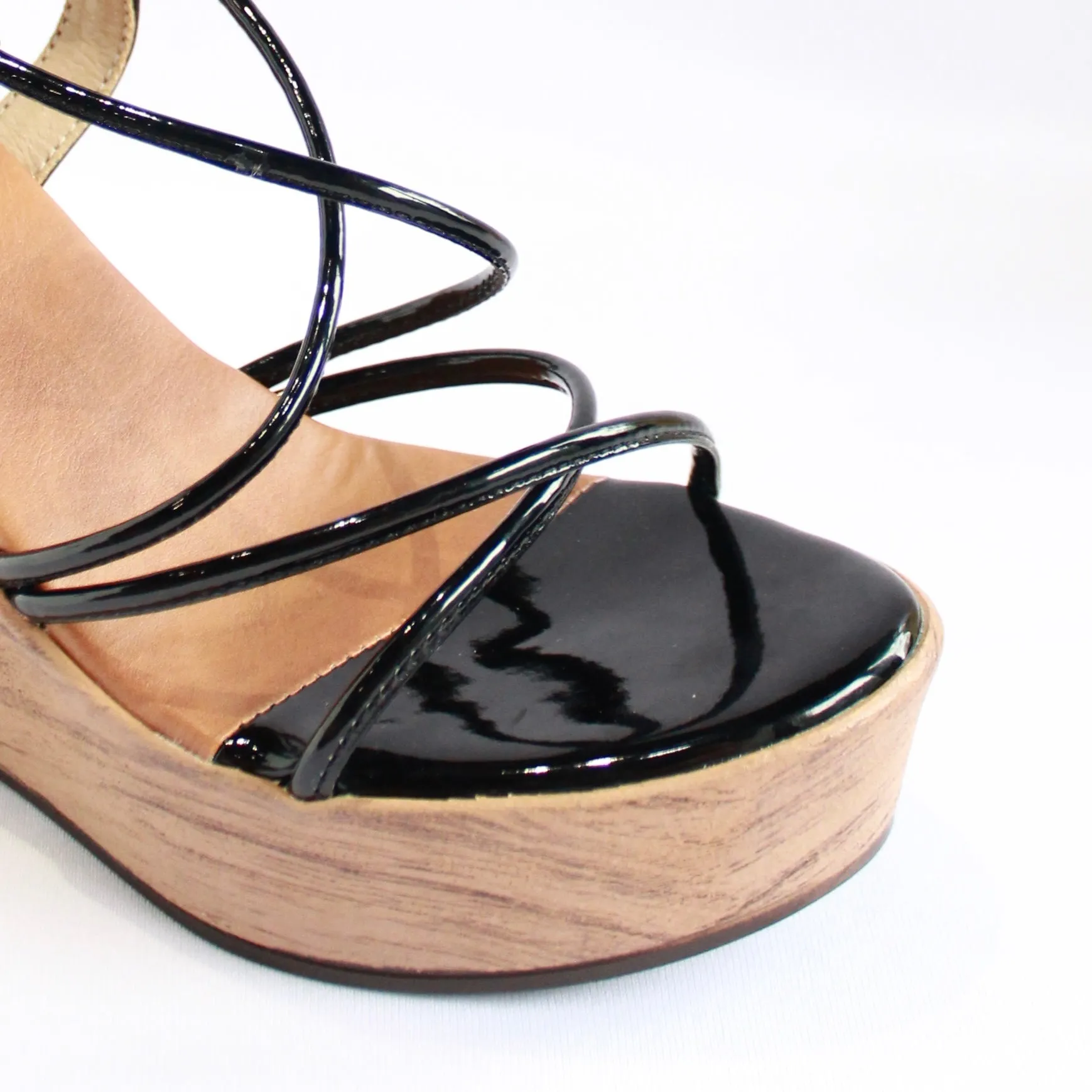 Strappy Wedges - Black