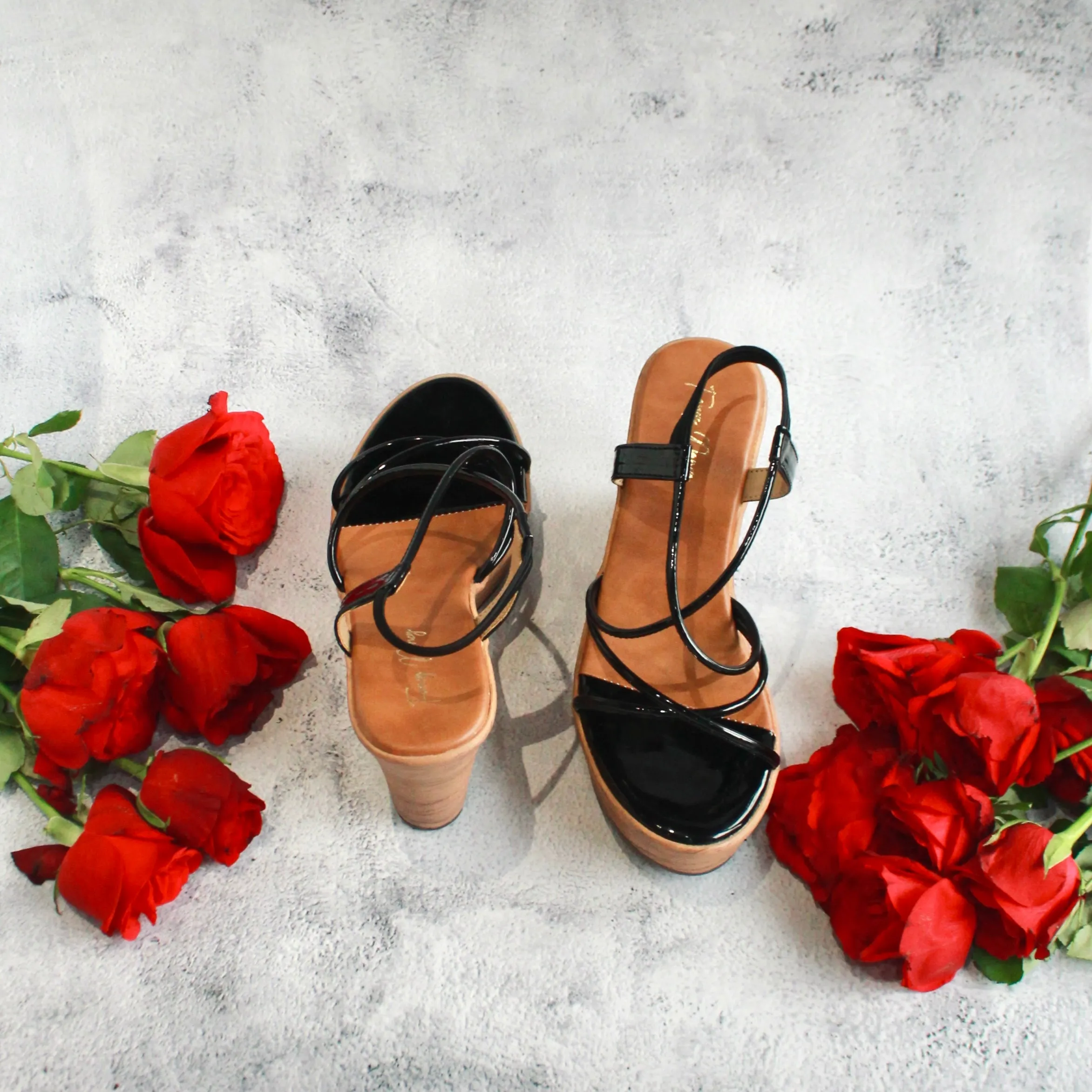 Strappy Wedges - Black