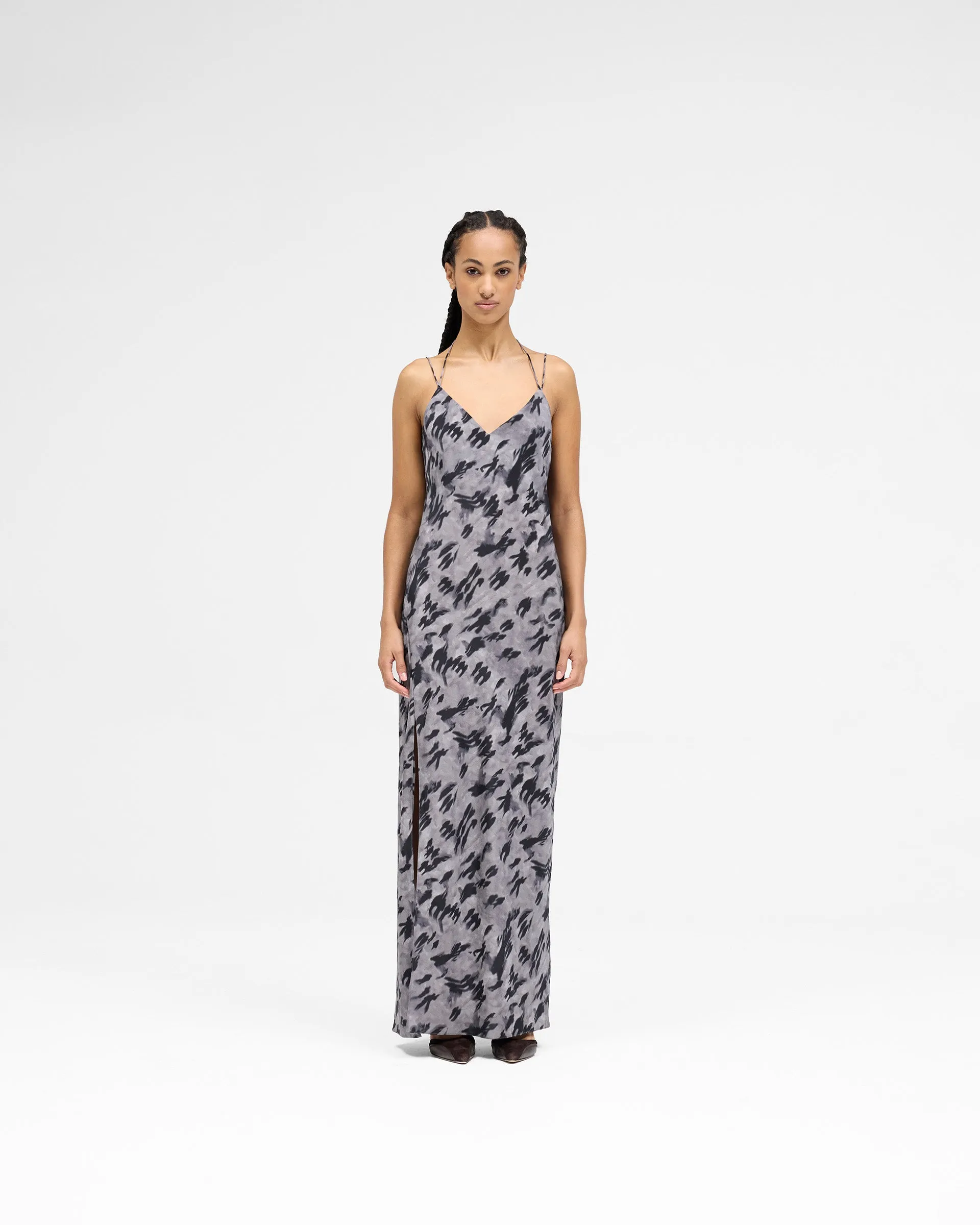 Street Shadow Dress - Dark Scenic Print