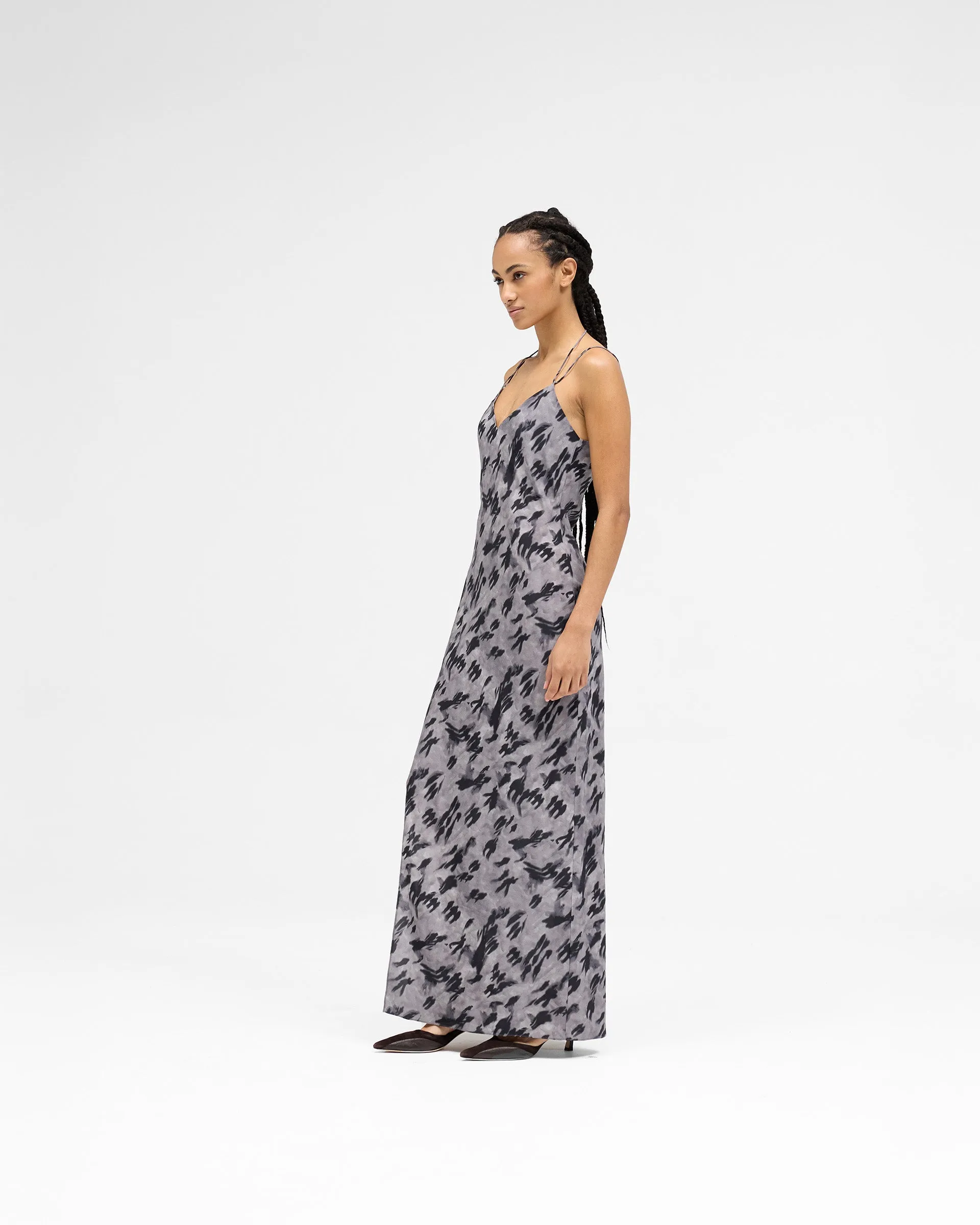 Street Shadow Dress - Dark Scenic Print
