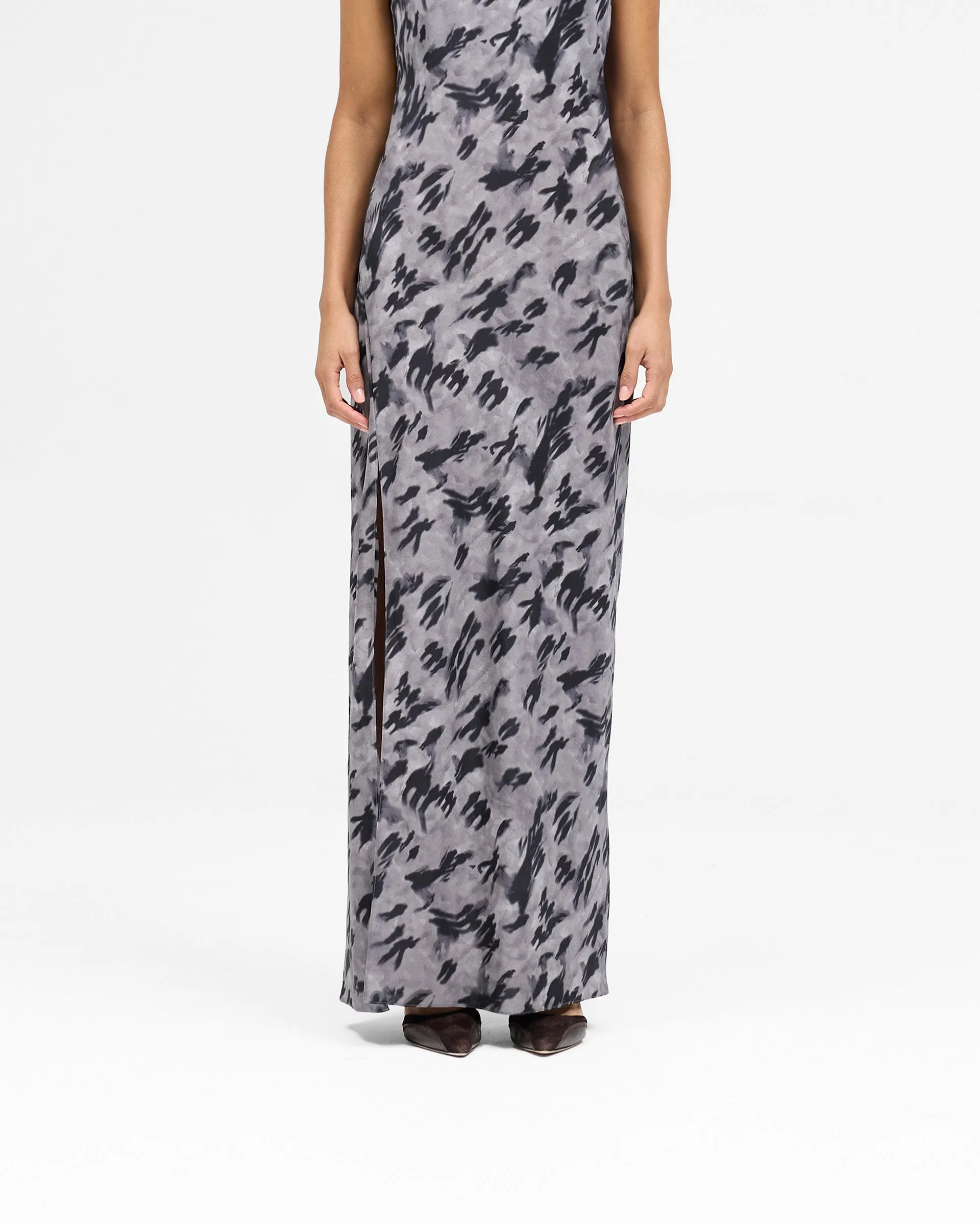 Street Shadow Dress - Dark Scenic Print