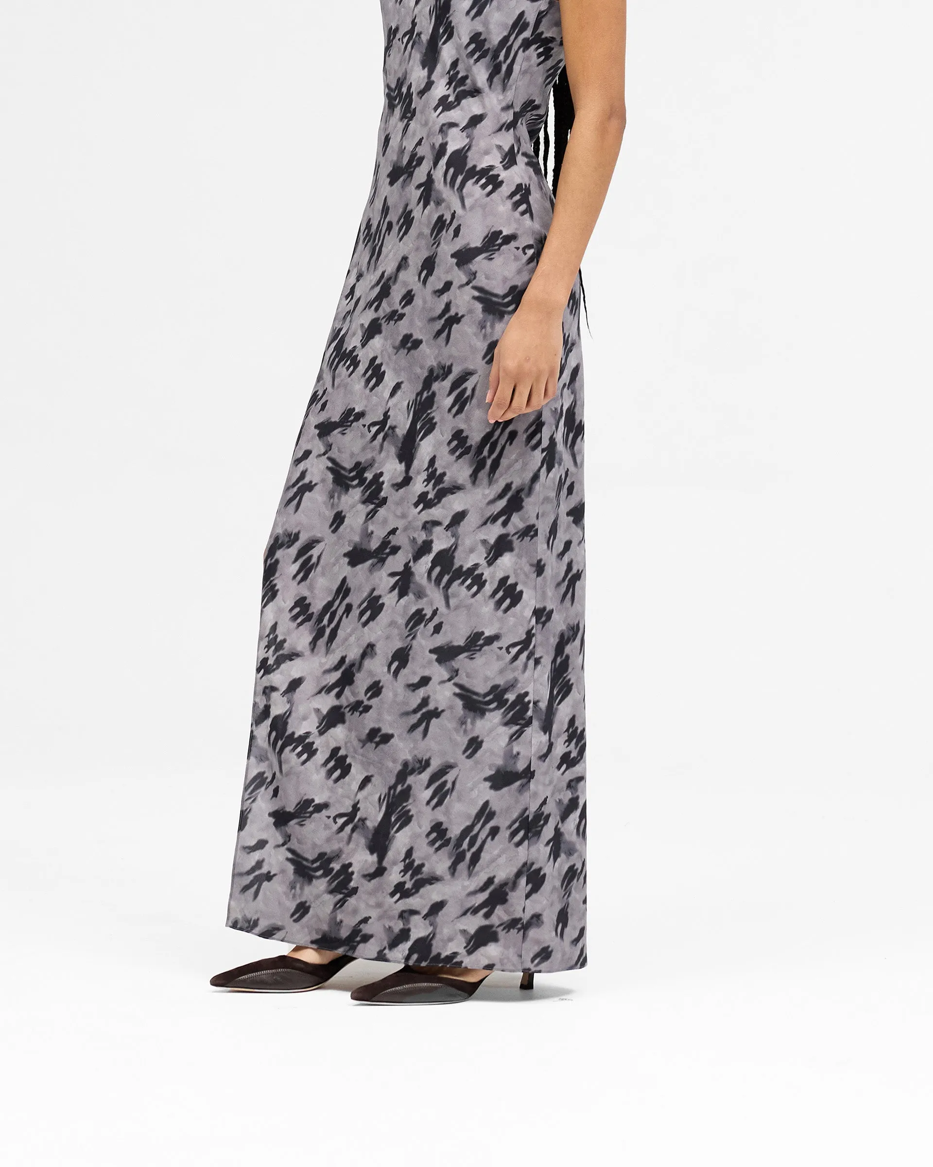Street Shadow Dress - Dark Scenic Print