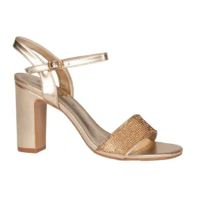 Una Healy Dressy Block Heeled Sandals - Born To Jive - Gold