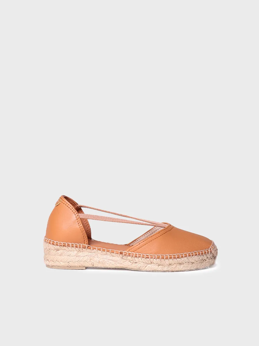 Women's suede espadrilles with straps - ERLA-P