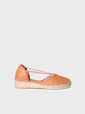 Women's suede espadrilles with straps - ERLA-P